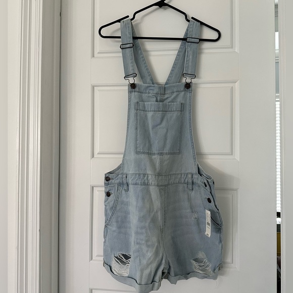 Denim Shorts Jumpsuit - Picture 2 of 2